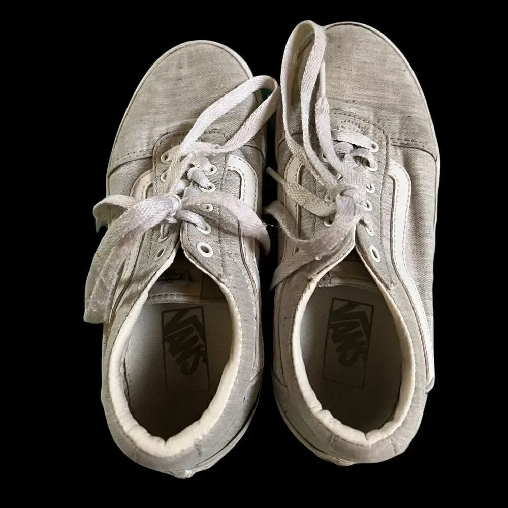 Vans Old‎ Skool Speckle Jersey Grey White Women's 7.5 Skater Shoes
